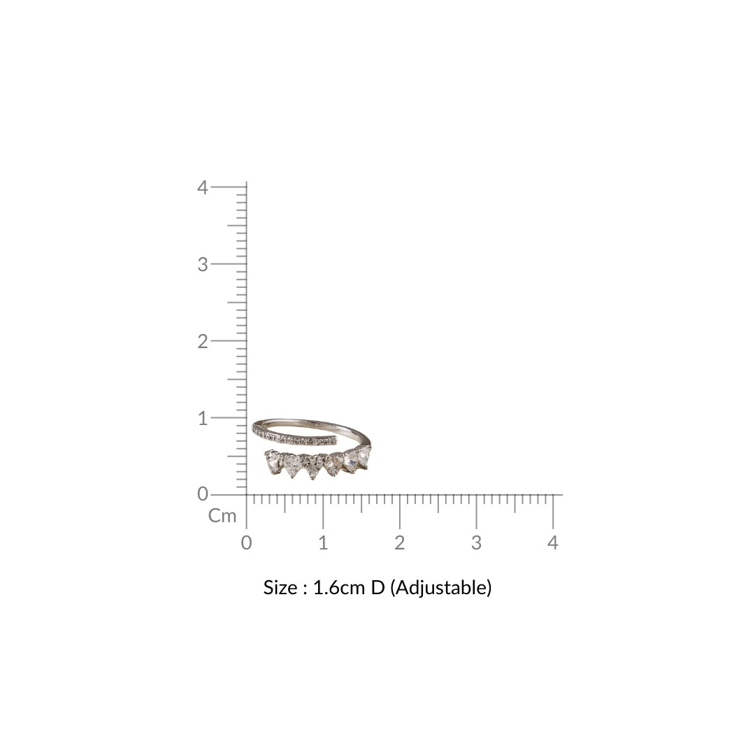 Lovestruck Bypass Silver Ring