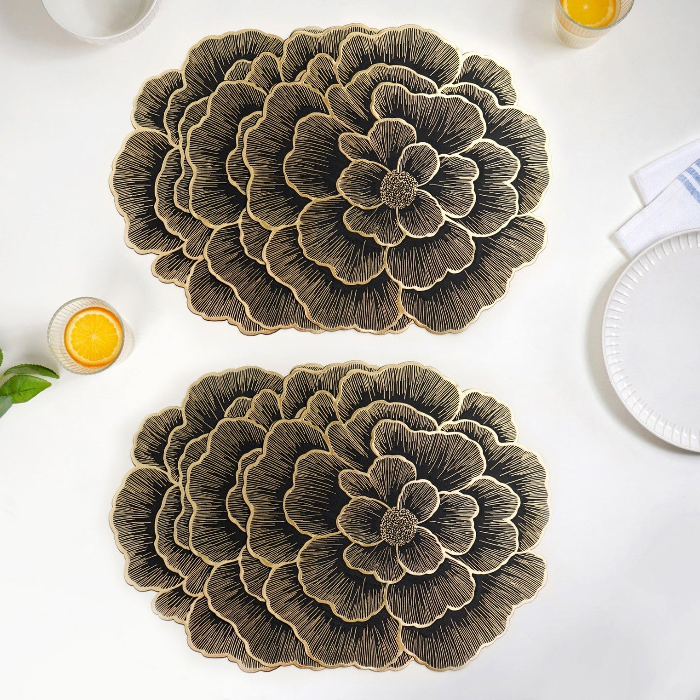 Luxe Bloom Radiance Table Mat Set Of 6