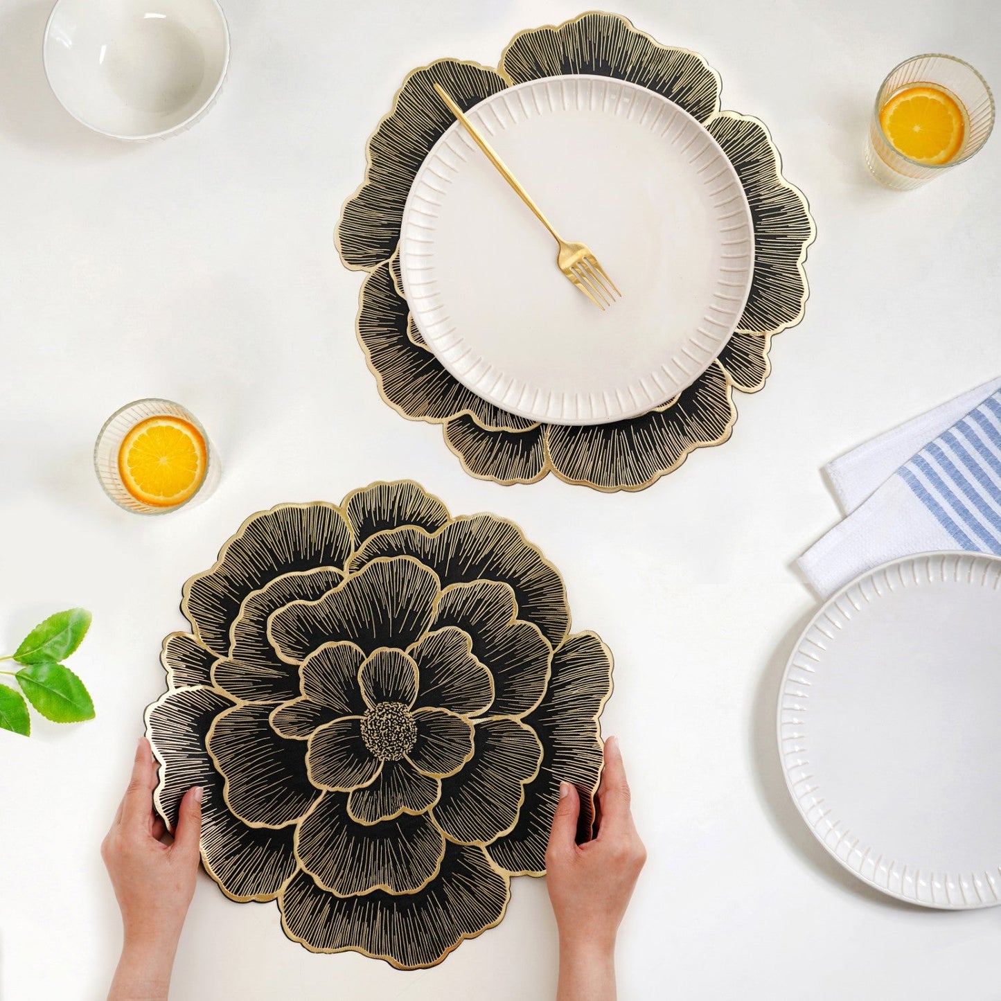 Luxe Bloom Radiance Table Mat Set Of 6