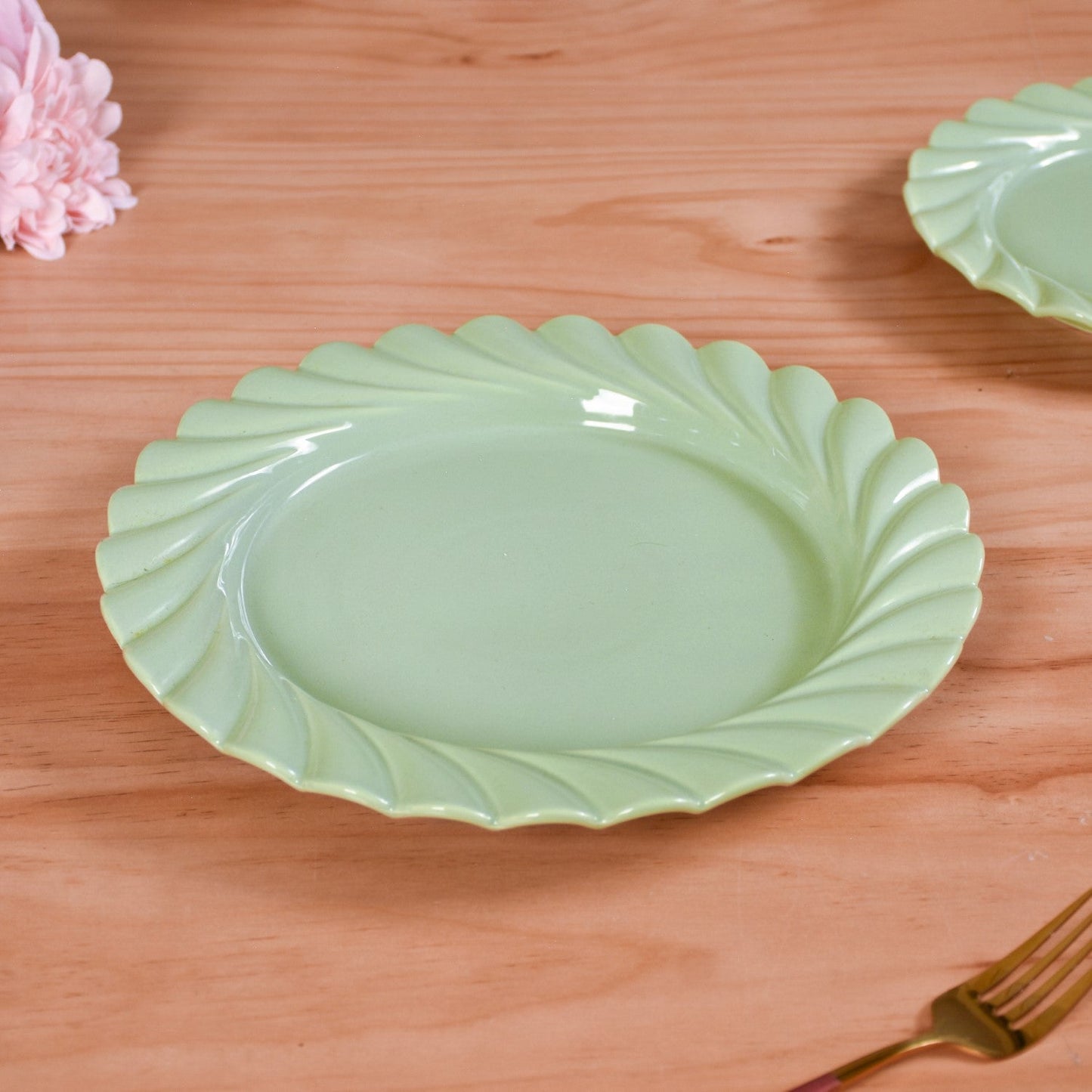 Luxury Lao Dinner Plates Set Of 4 Green 11 Inch