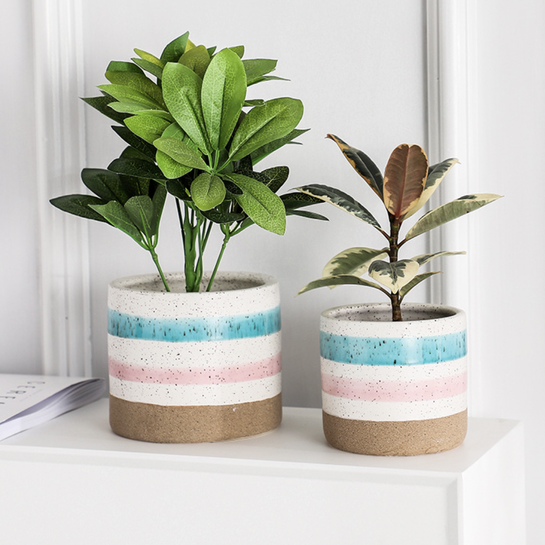 Multicolour Plant Pot Set Of 3