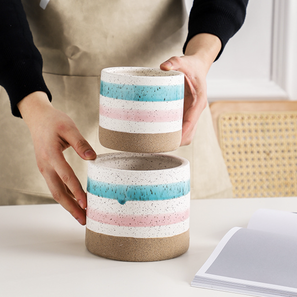 Multicolour Plant Pot Set Of 3