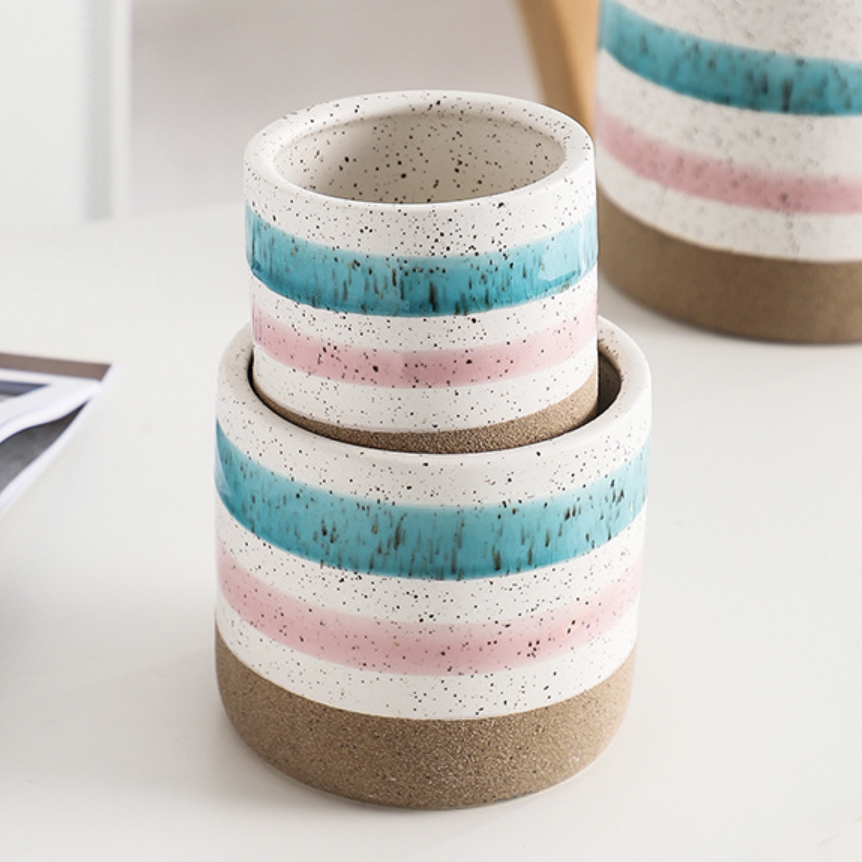Multicolour Plant Pot Set Of 3