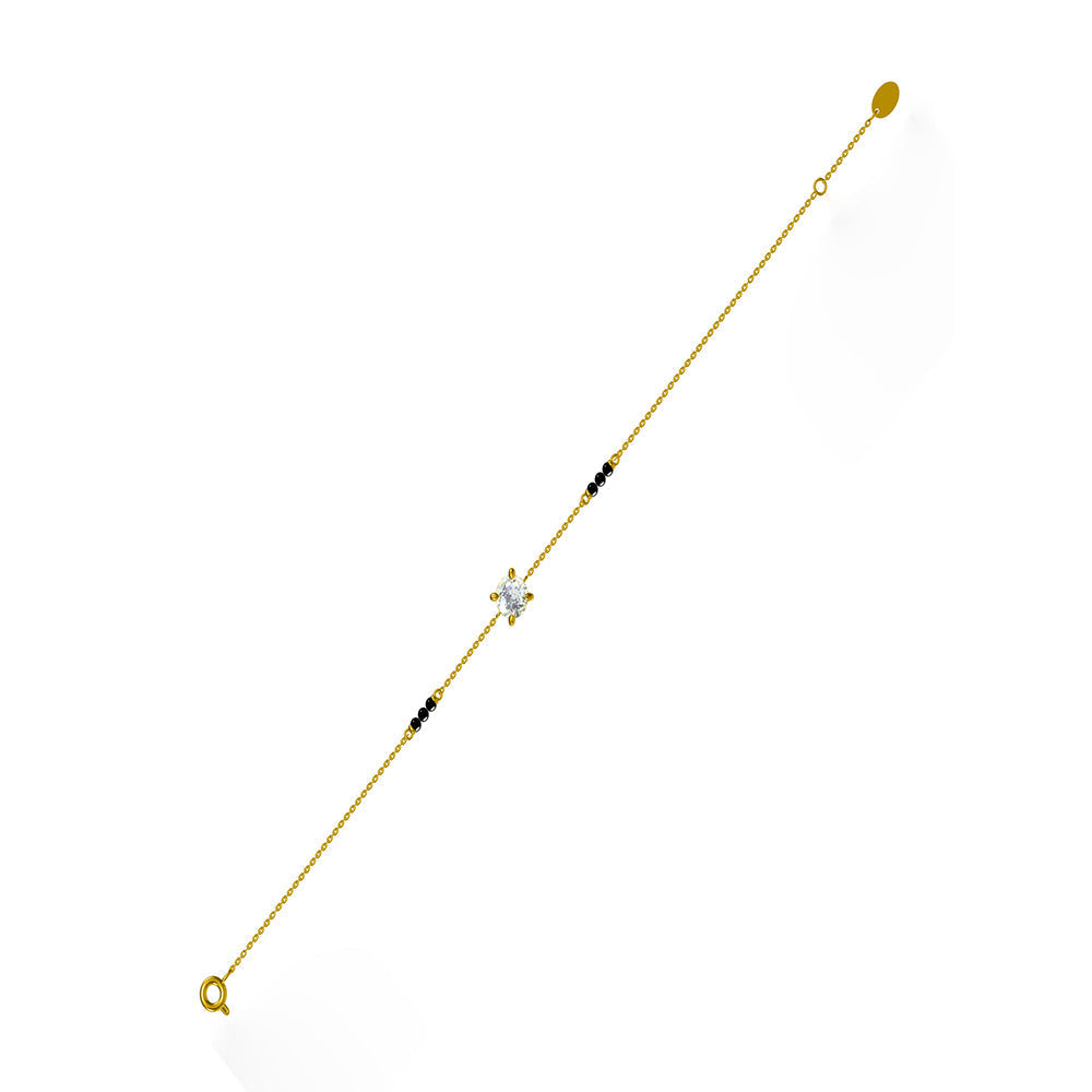 Small Stone Mangalsutra Bracelet | 18K Gold Vermeil