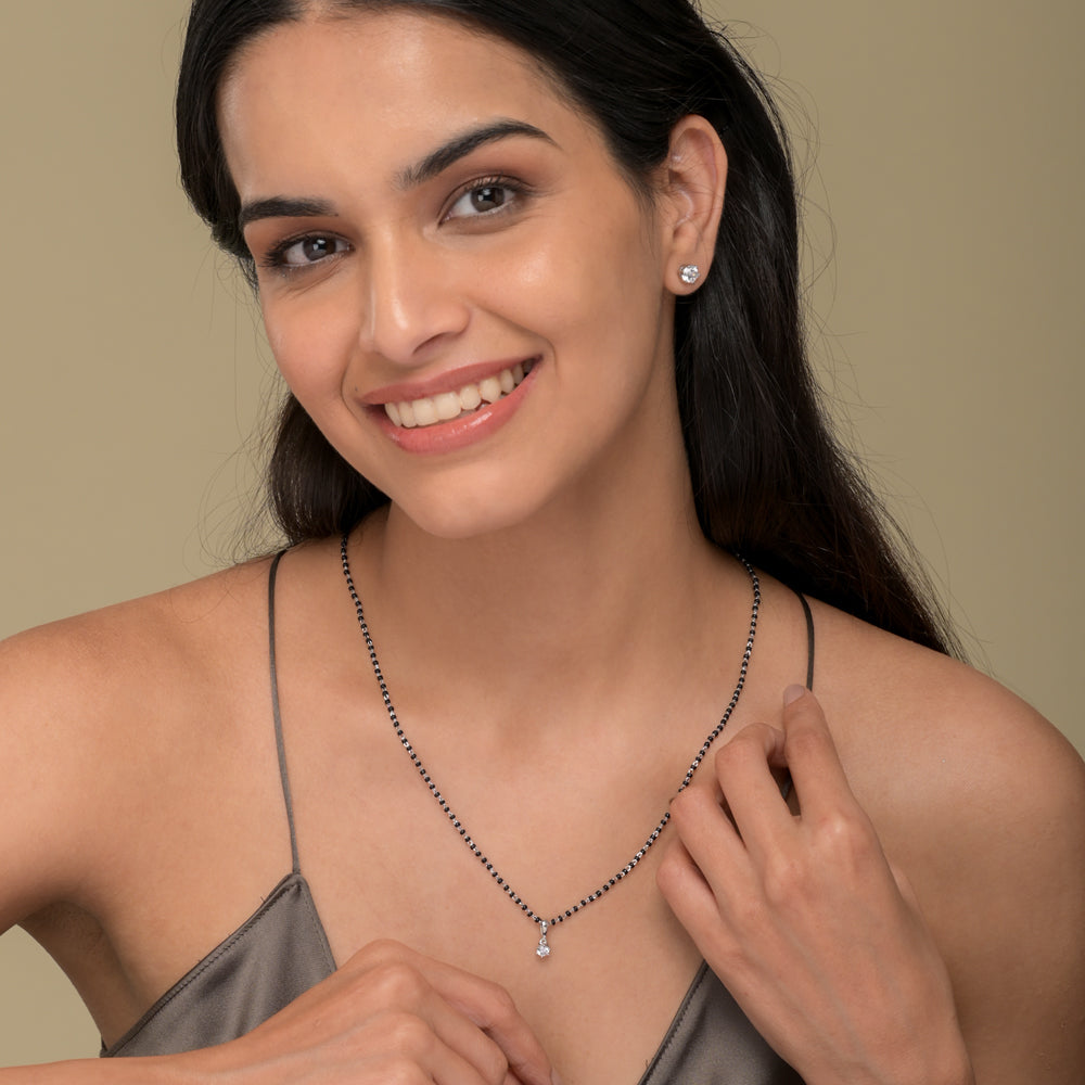 Silver Serenity Mangalsutra