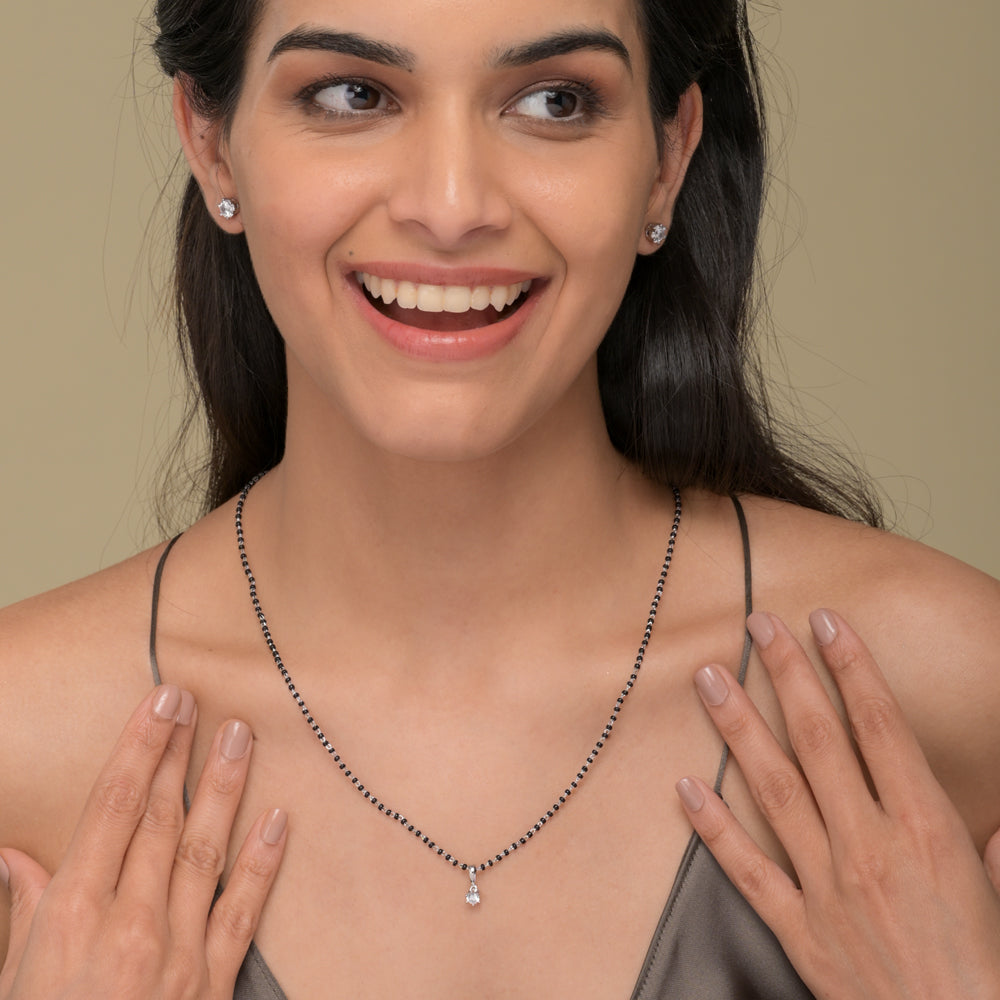 Silver Serenity Mangalsutra