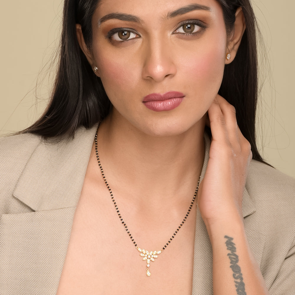 Floral Whispers Mangalsutra | 18K Gold Vermeil