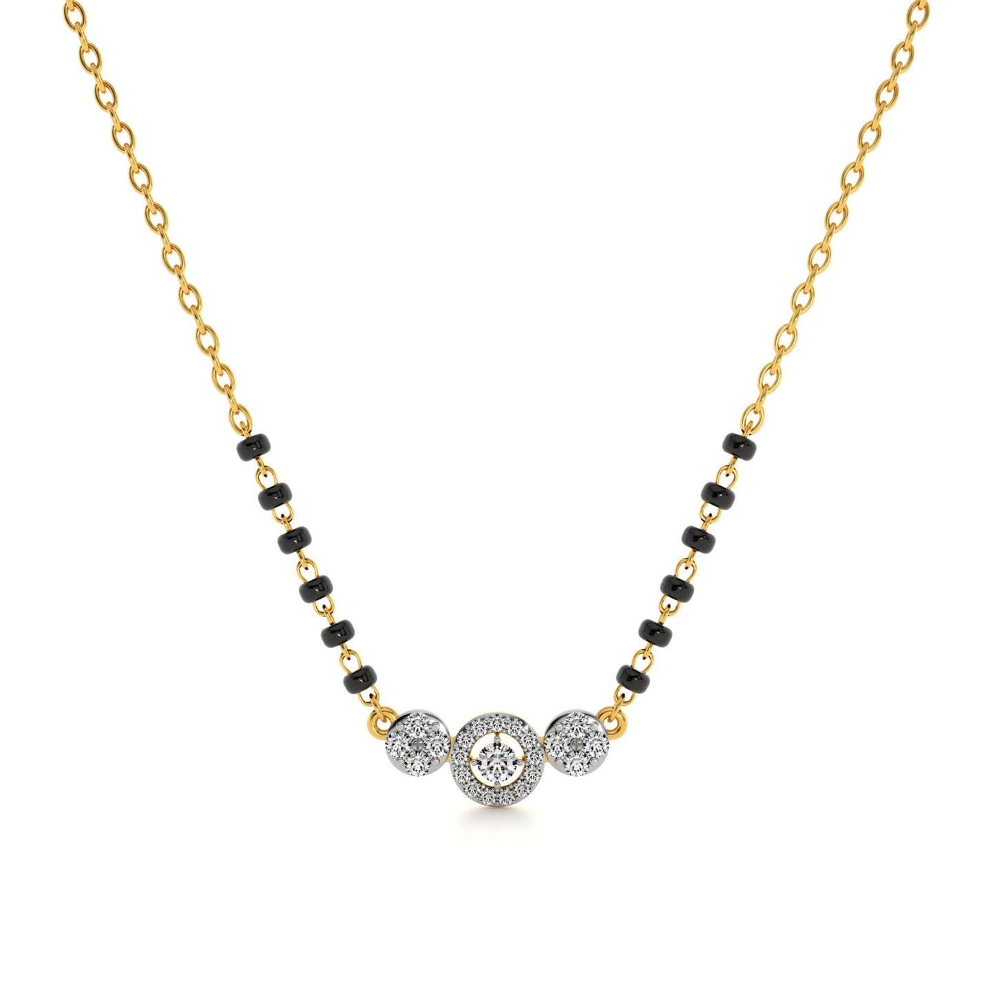 Eternal Vows Circle 9KT Gold Lab Grown Diamond Mangalsutra