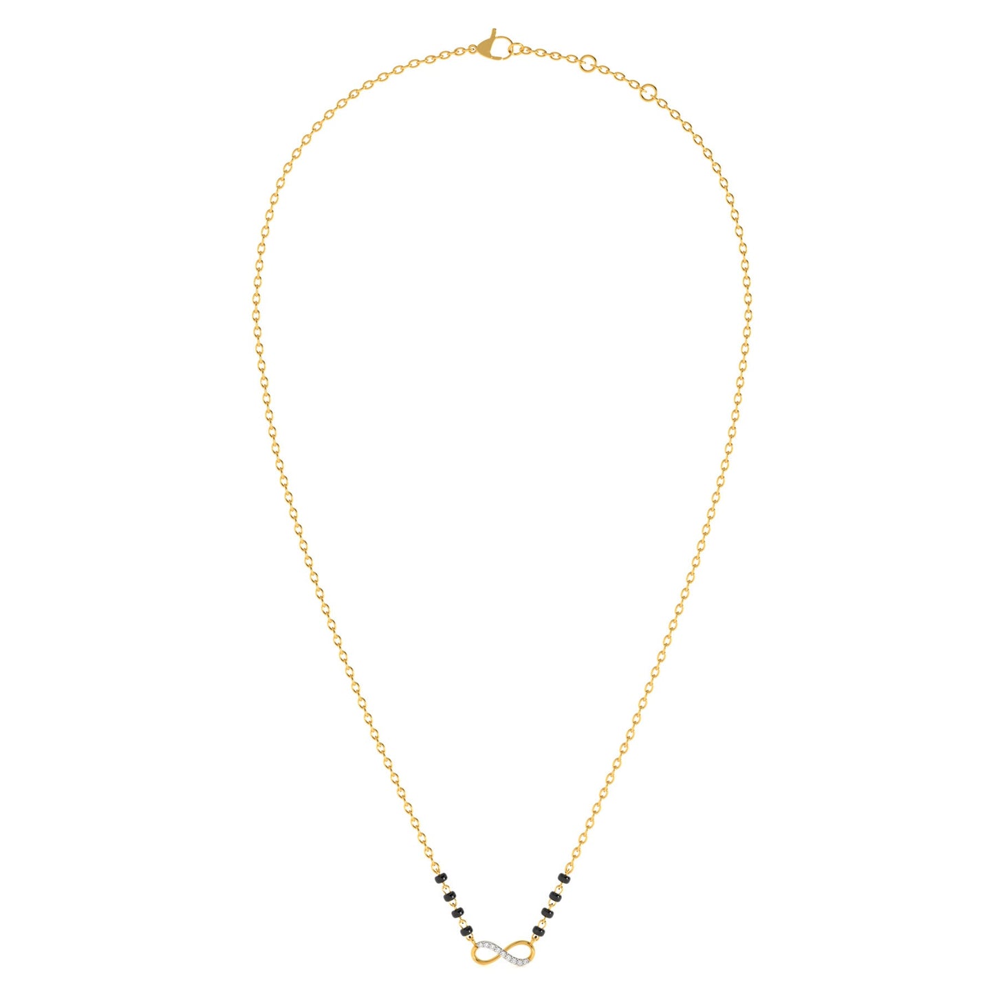 Endless Love Infinity 9KT Gold Lab Grown Diamond Mangalsutra