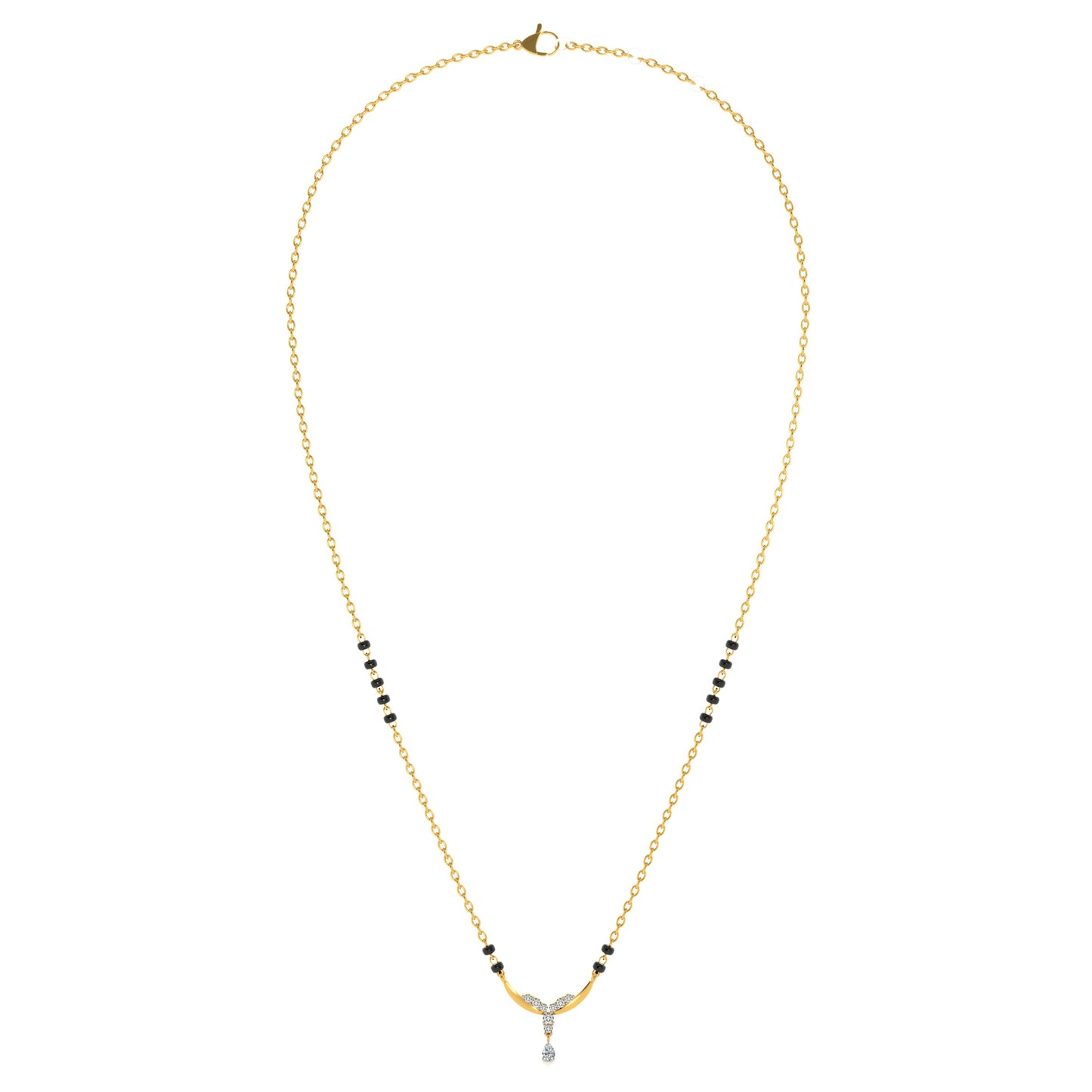 The Delicate Drop 9KT Gold Lab Grown Diamond Mangalsutra