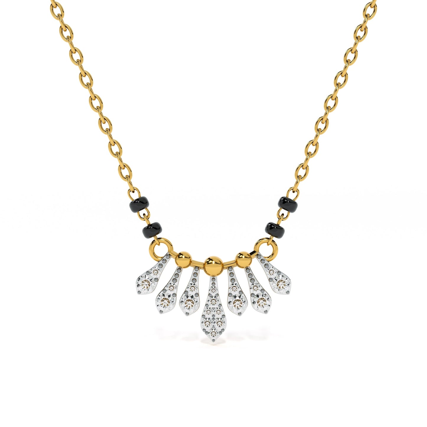 Falling Grace 9KT Gold Lab Grown Diamond Mangalsutra
