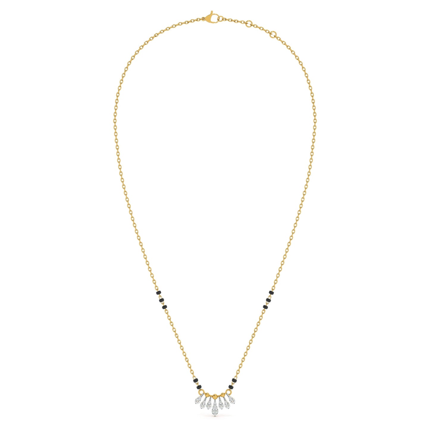 Falling Grace 9KT Gold Lab Grown Diamond Mangalsutra