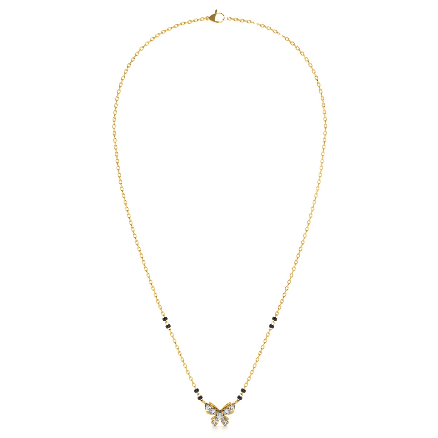 Wings of Grace 9KT Gold Lab Grown Diamond Mangalsutra