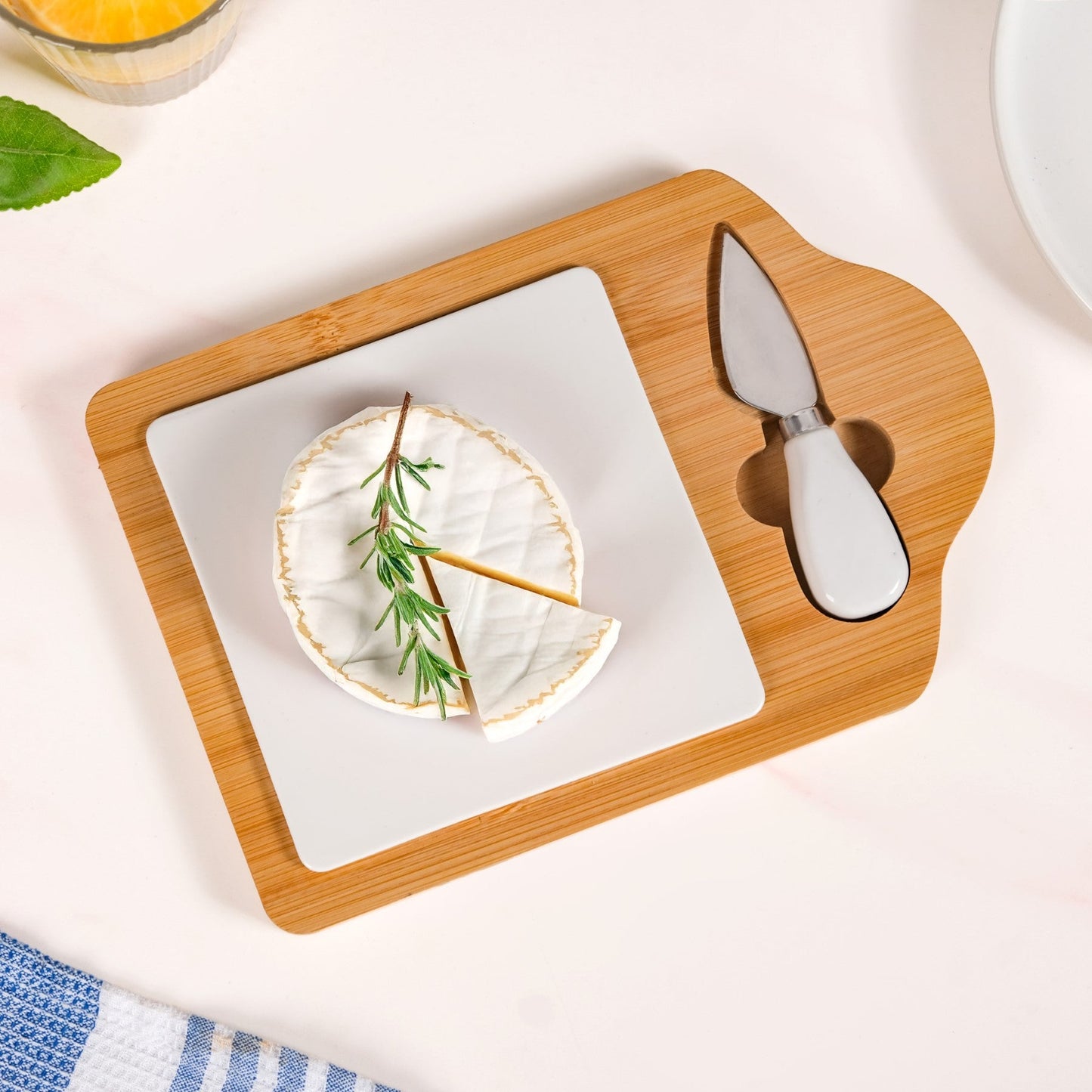 Minimalist Charcuterie Board With Knife