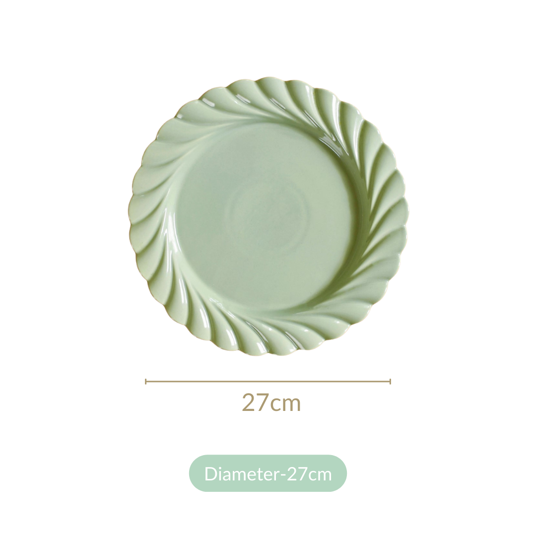 Luxury Lao Dinner Plates Set Of 4 Green 11 Inch