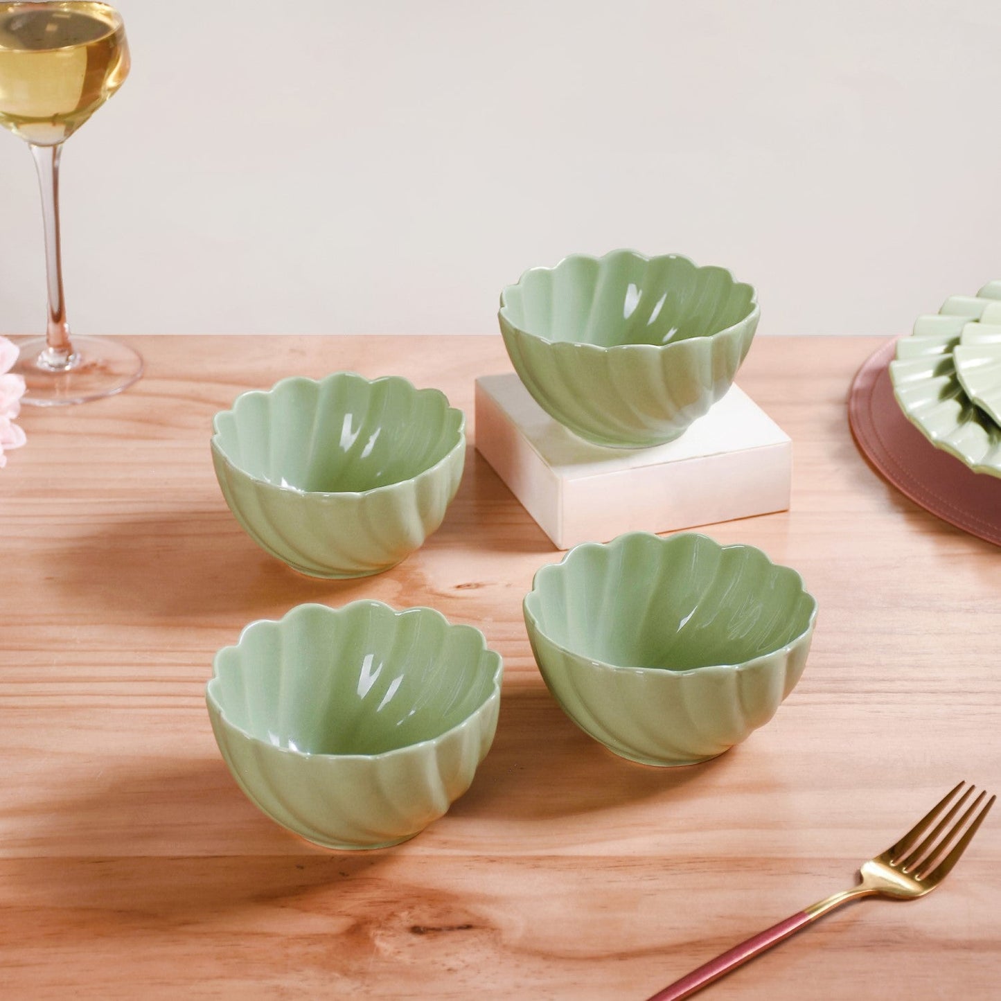 Lao Luxury Ceramic Side Bowls Set Of 4 300ml