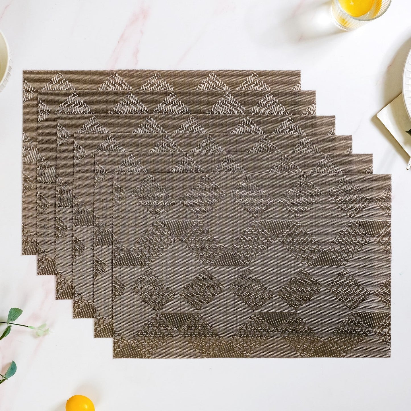 Modern Mosaic Shiny Placemat Set Of 6