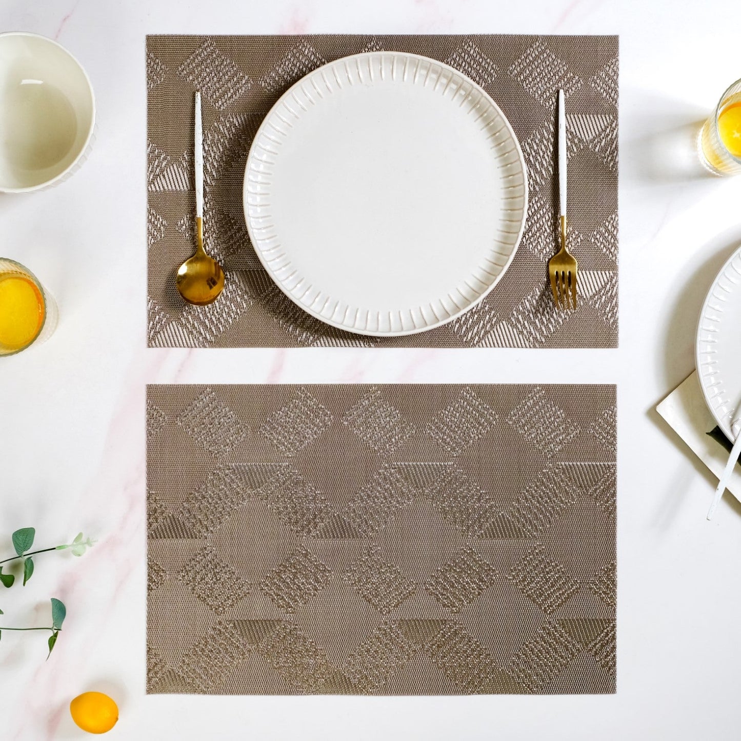 Modern Mosaic Shiny Placemat Set Of 6