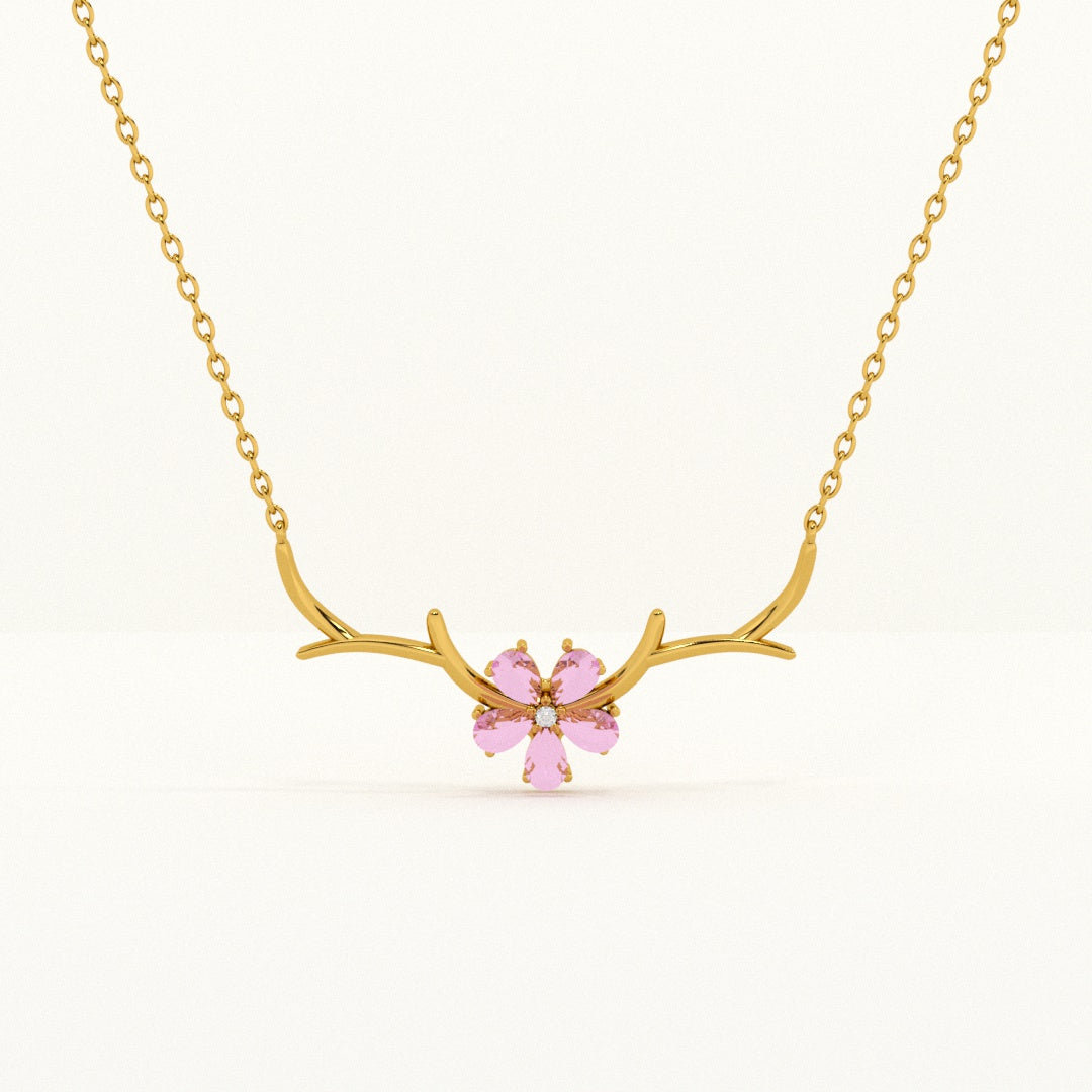 Cherry Flower Necklace