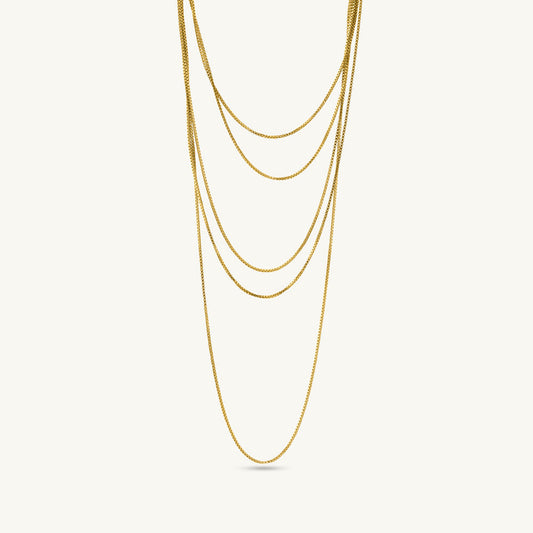 Golden Drapes Layered Chain Necklace