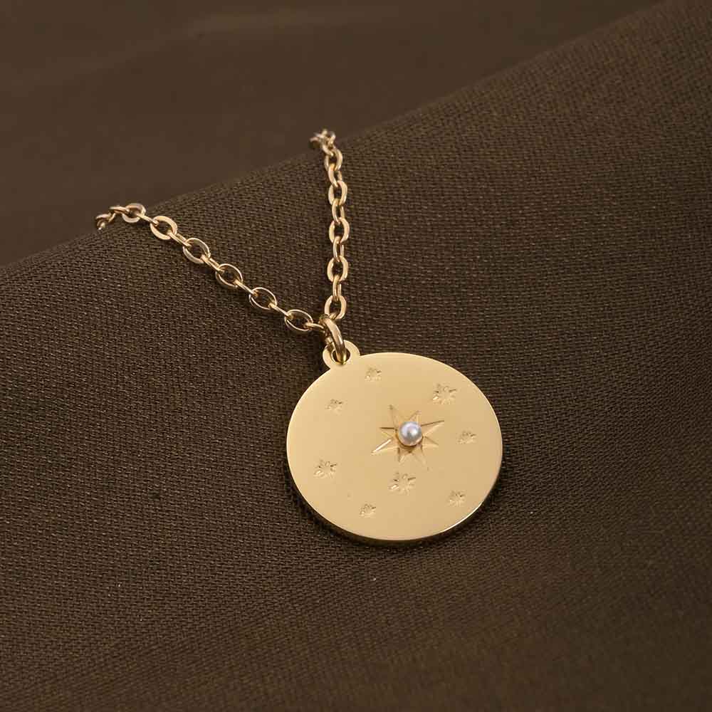 Star With Tiny Pearl Necklace