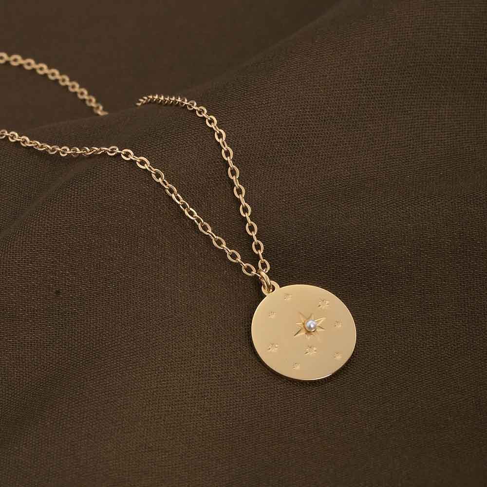 Star With Tiny Pearl Necklace