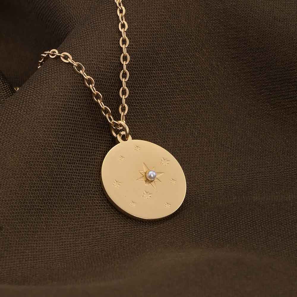 Star With Tiny Pearl Necklace