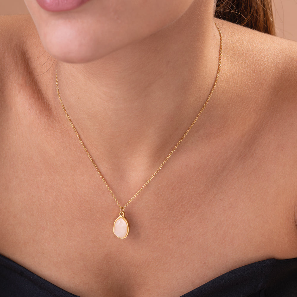 Pink Quartz Necklace