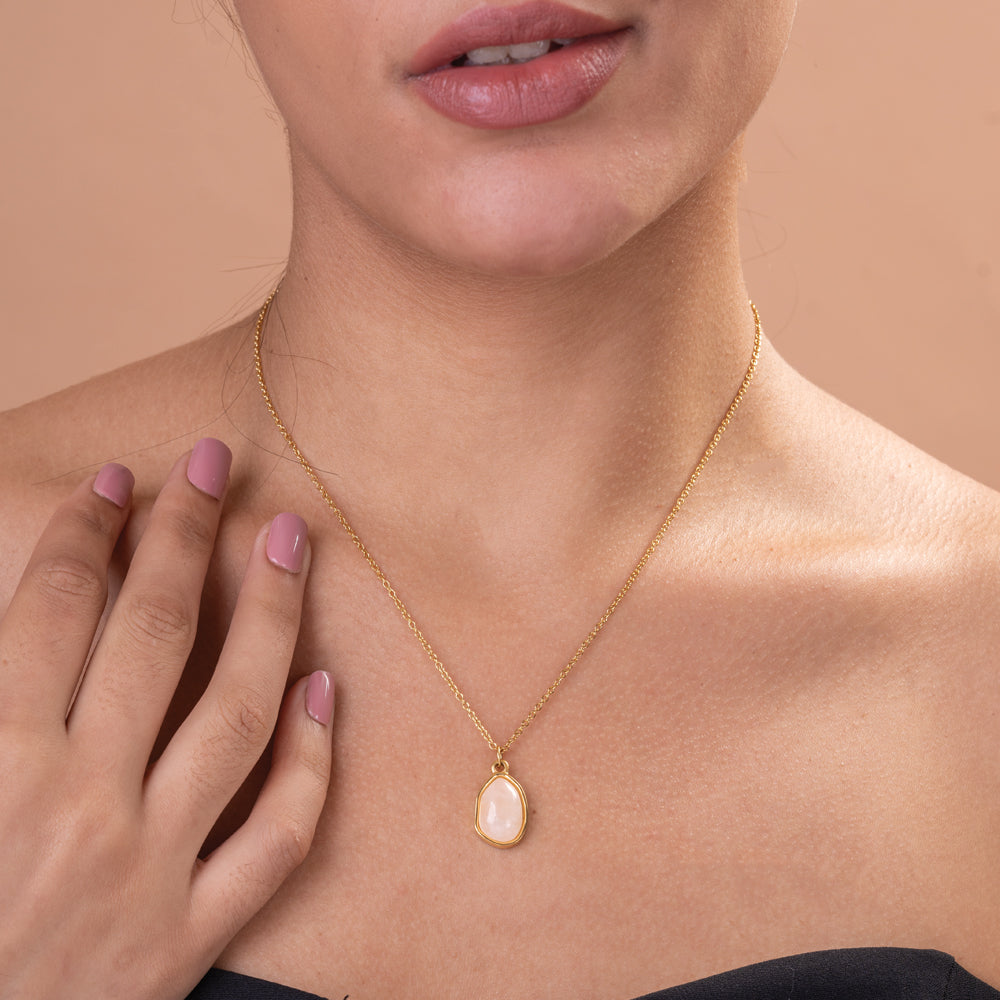 Pink Quartz Necklace