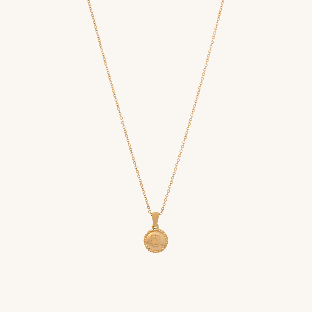 Engraved L Necklace