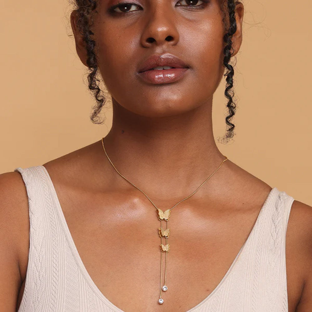 Butterfly Long Chain Necklace