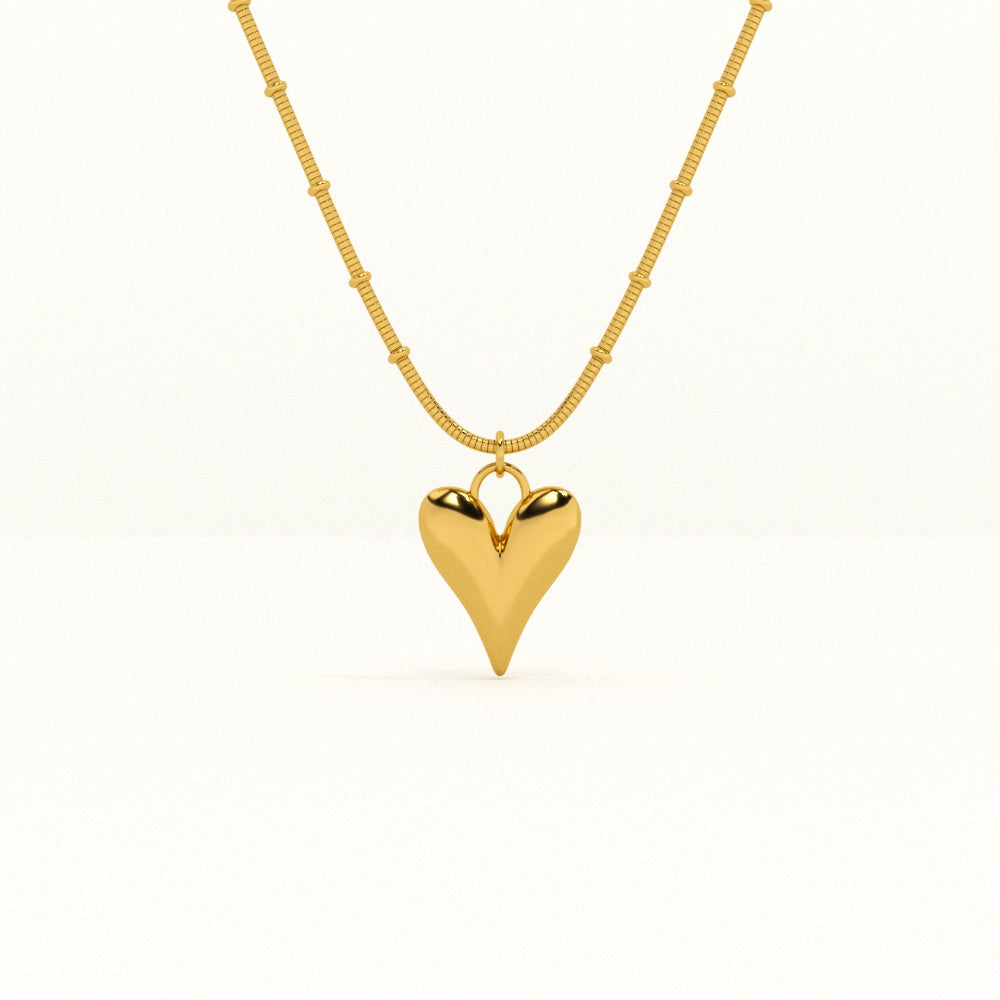 Heart Ball Chain Pendant