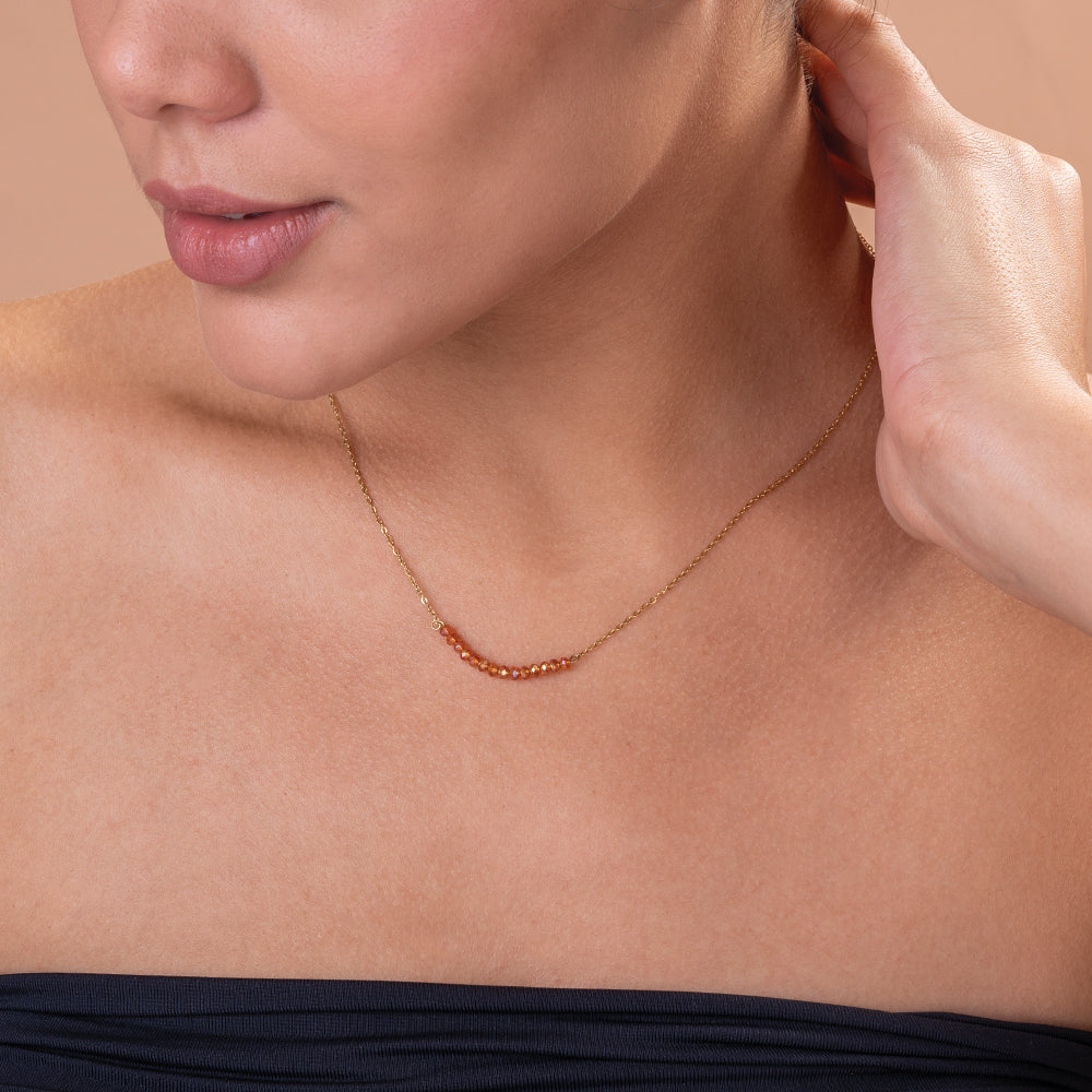 Berry Brown Bead Necklace