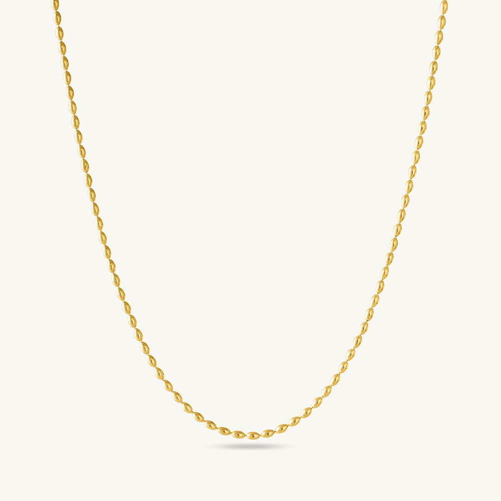 Gold Beaded Necklace & Multi-layered Beaded Bracelet Combo Set