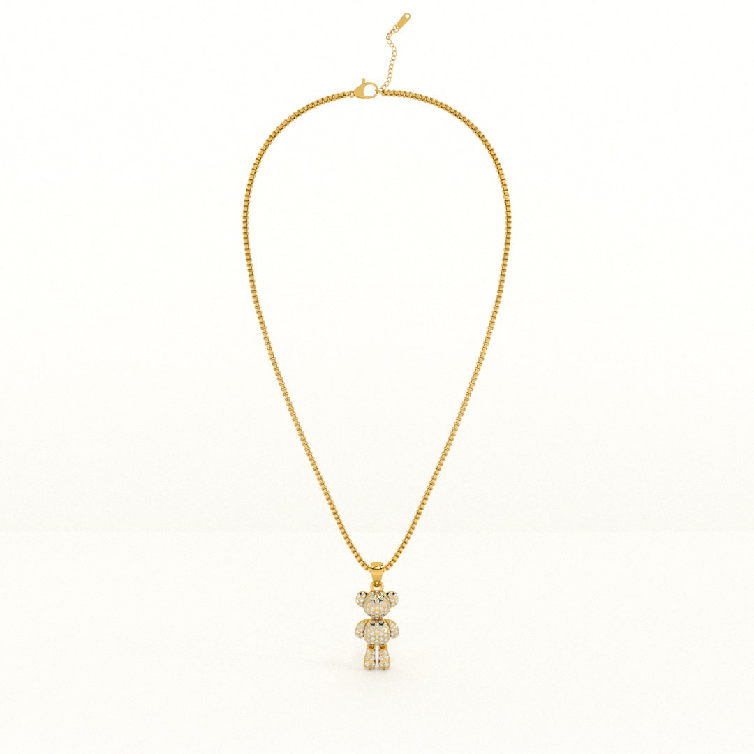 Teddy Solitaire Necklace