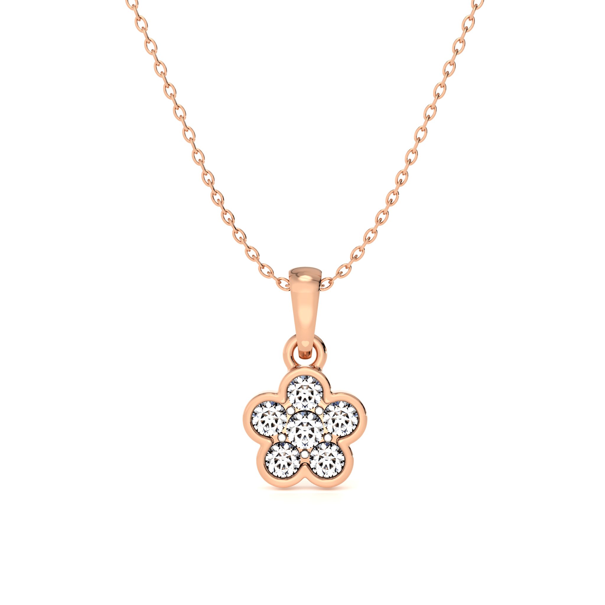 Galaxy Bloom 9KT Gold Lab Grown Diamond Pendant