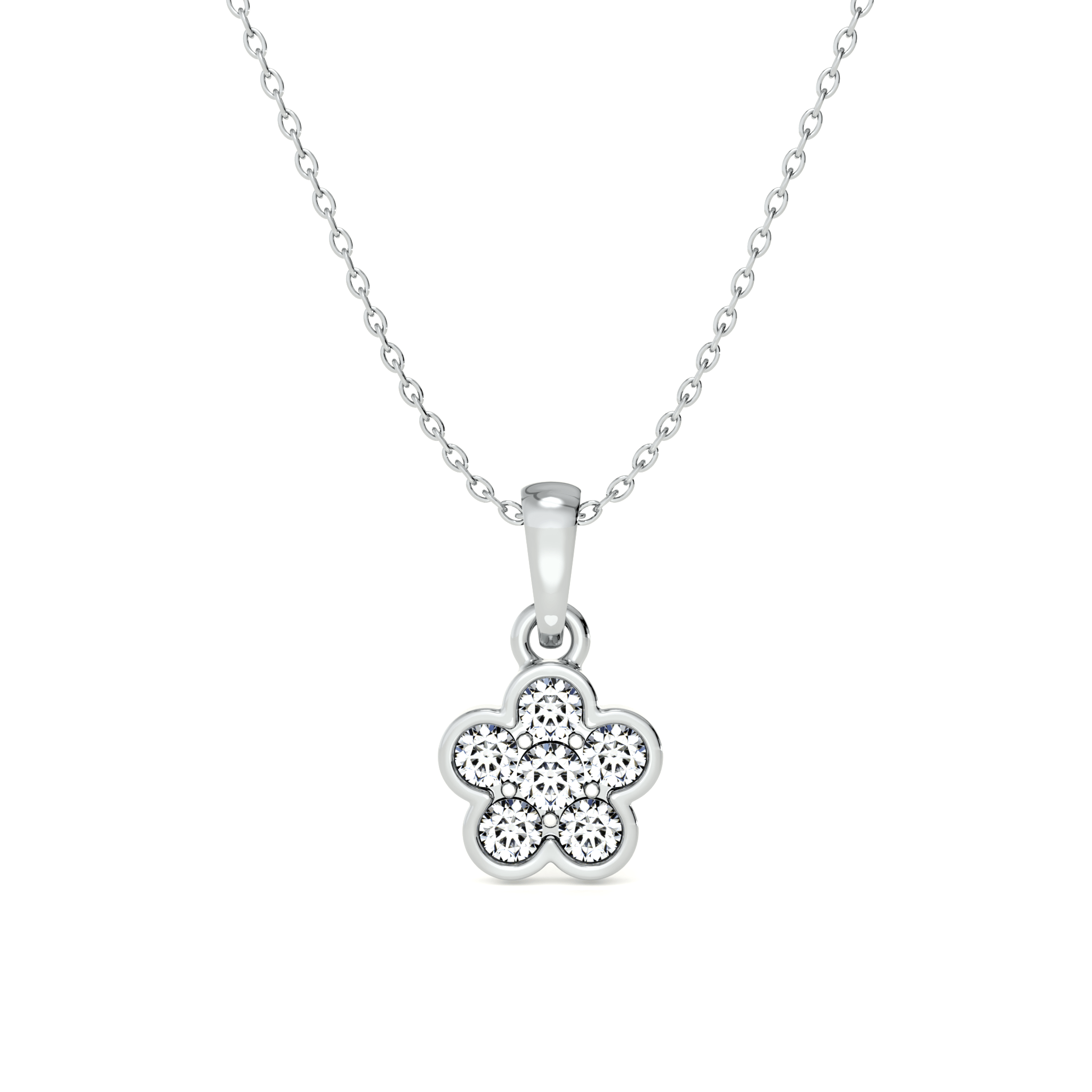Galaxy Bloom 9KT Gold Lab Grown Diamond Pendant