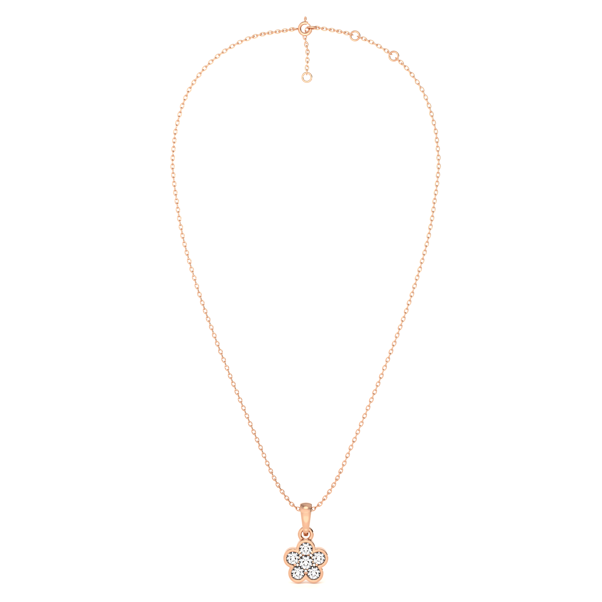 Galaxy Bloom 9KT Gold Lab Grown Diamond Pendant