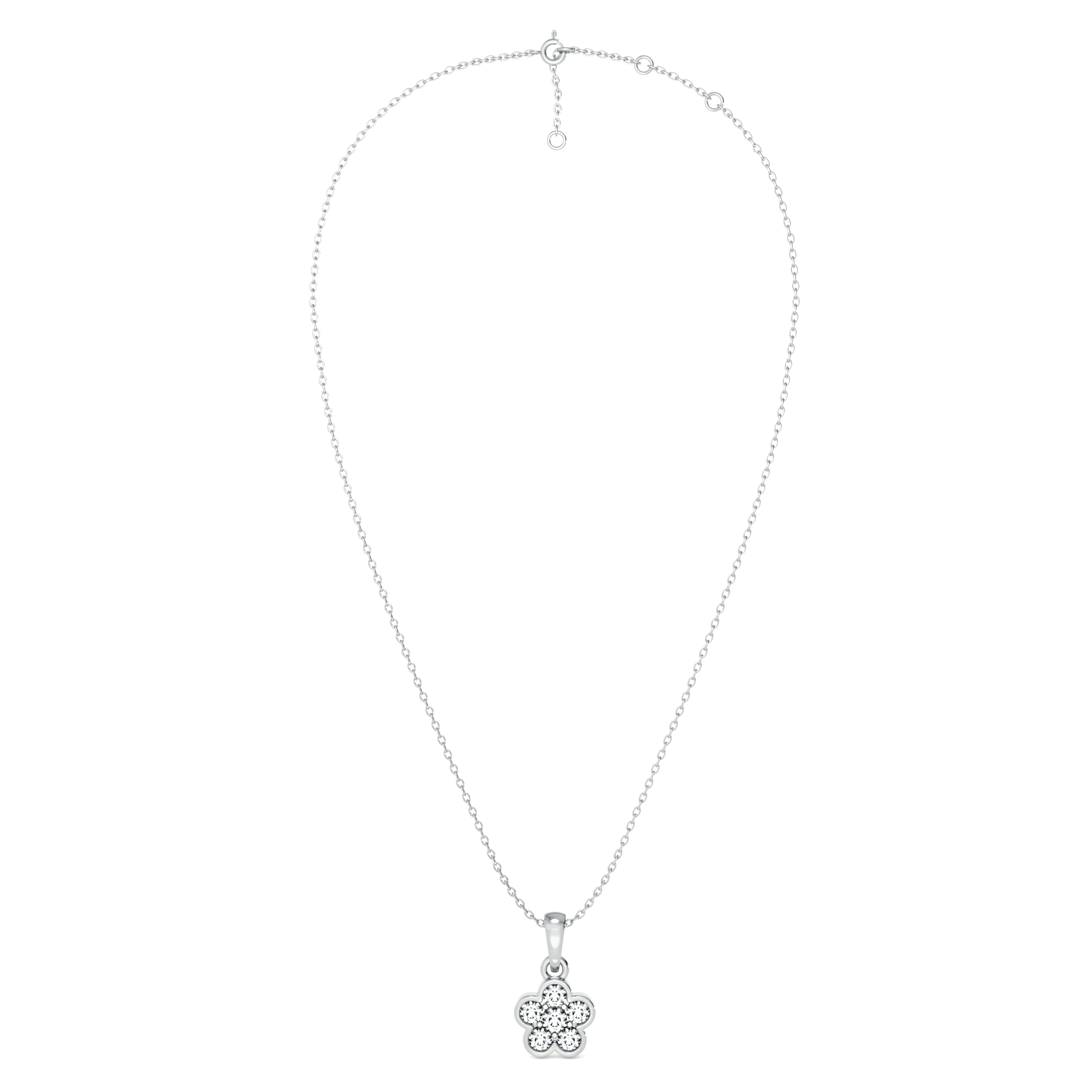 Galaxy Bloom 9KT Gold Lab Grown Diamond Pendant