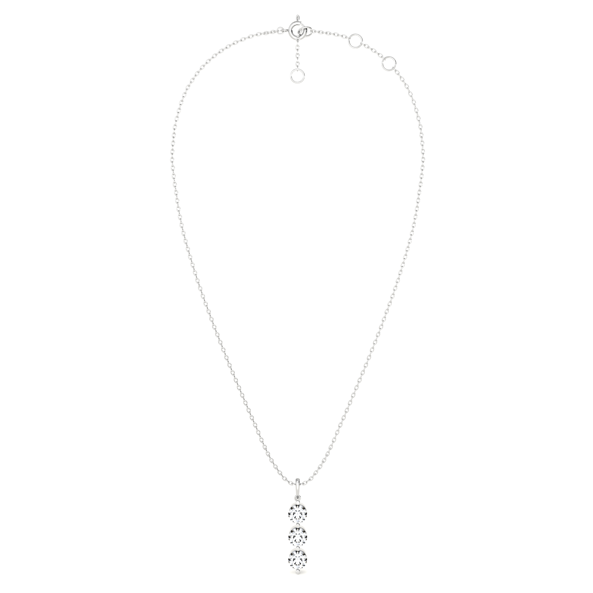 Triple Glow 9KT Gold Lab Grown Diamond Pendant