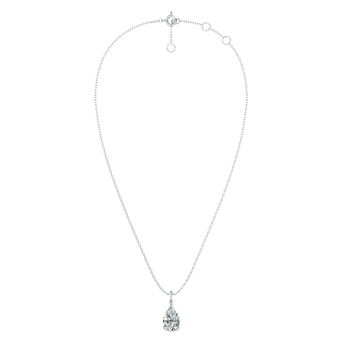 Aurora Teardrop 9KT Gold Lab Grown Diamond Pendant