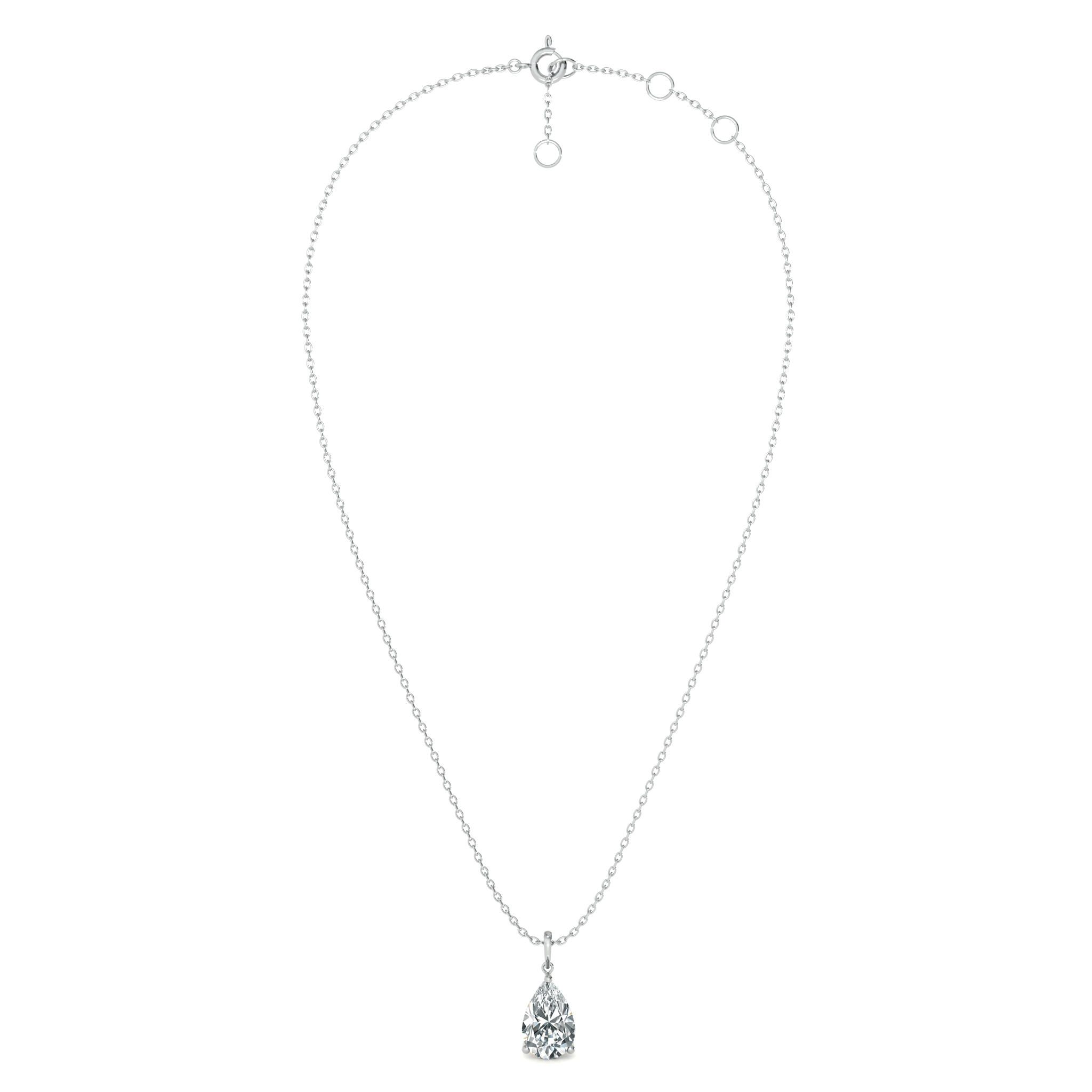 Aurora Teardrop 9KT Gold Lab Grown Diamond Pendant