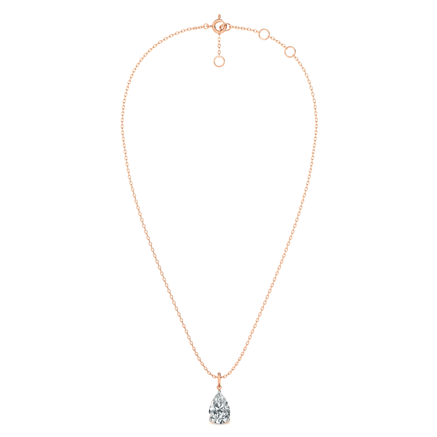 Aurora Teardrop 9KT Gold Lab Grown Diamond Pendant