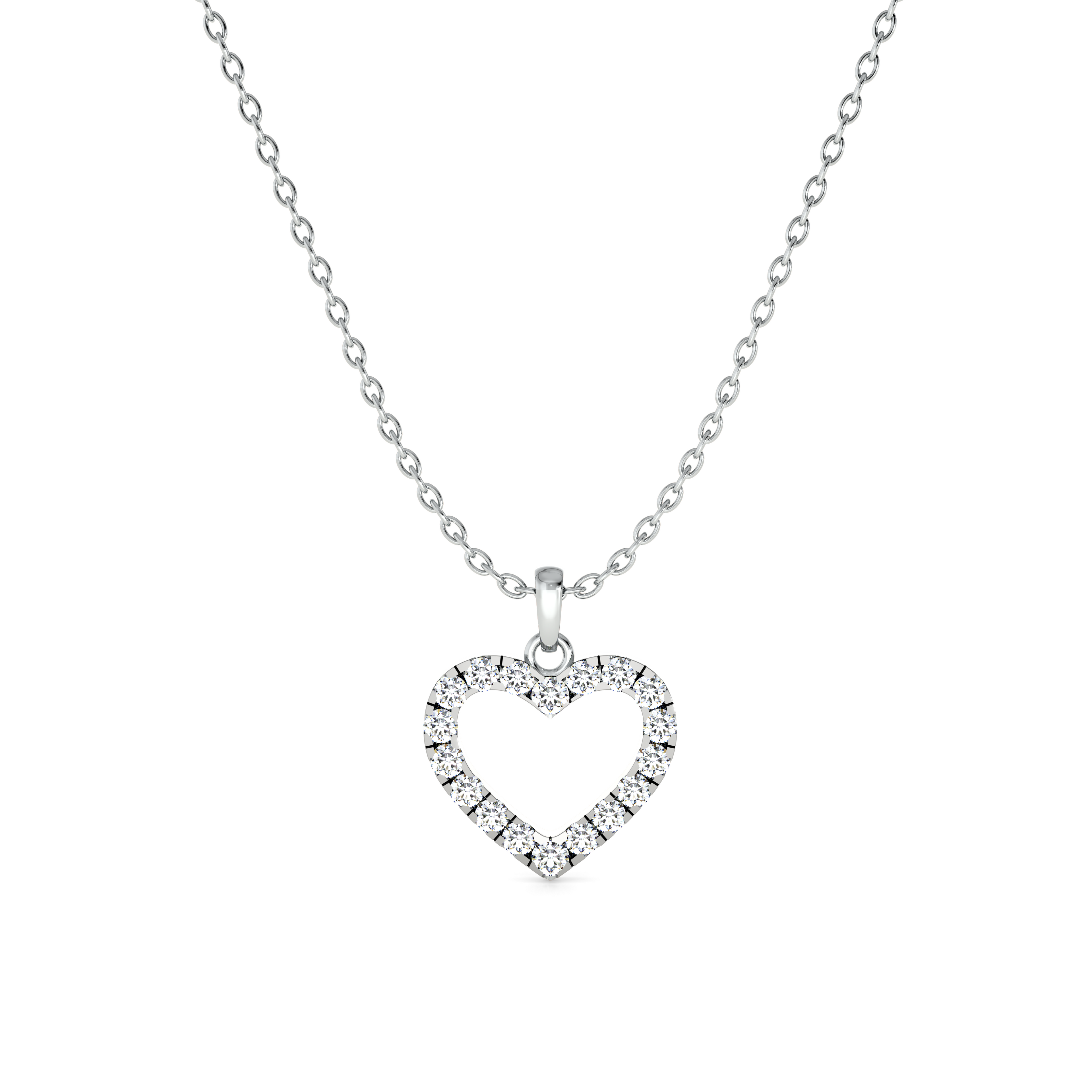 Infinite Love Frame 9KT Gold Lab Grown Diamond Necklace