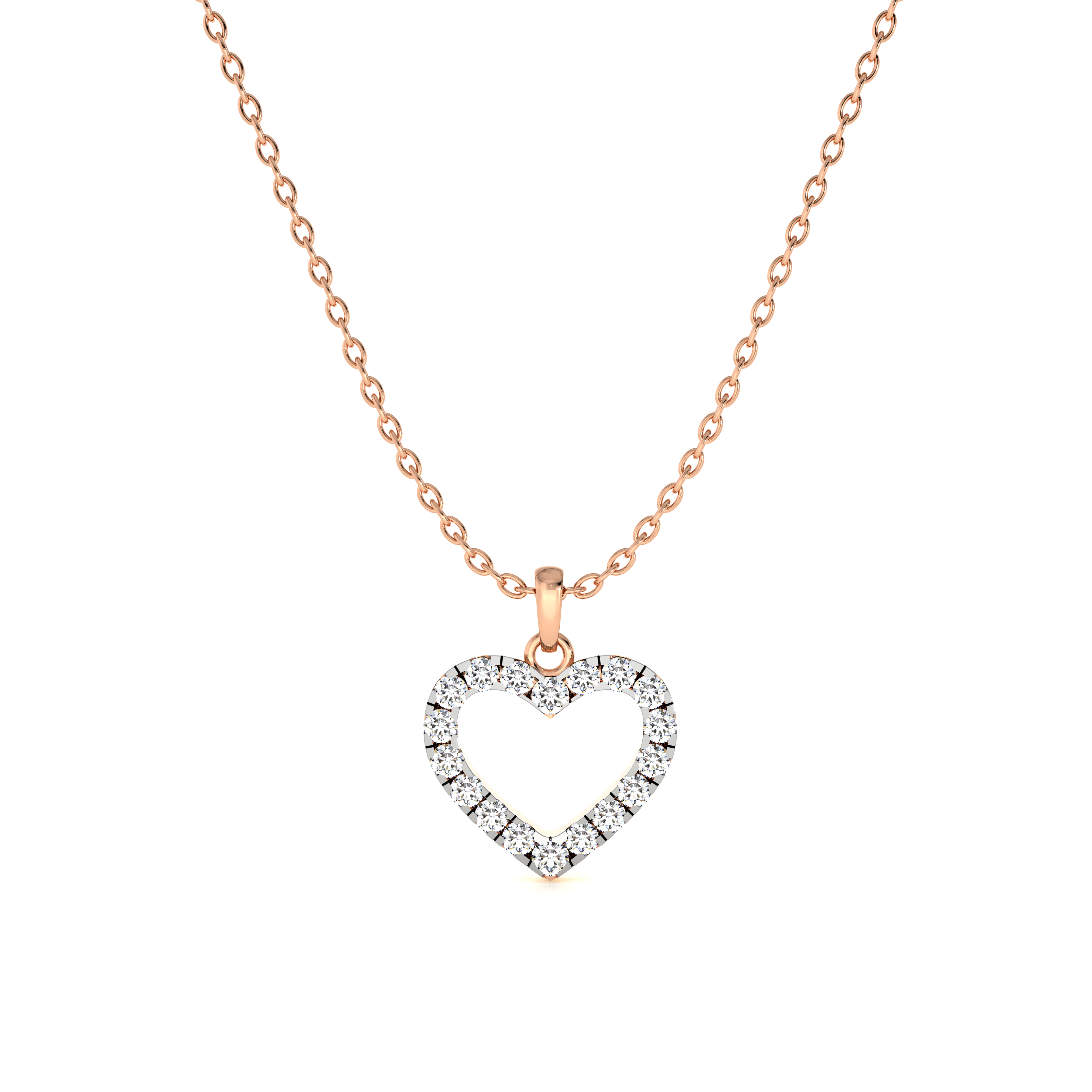 Infinite Love Frame 9KT Gold Lab Grown Diamond Necklace
