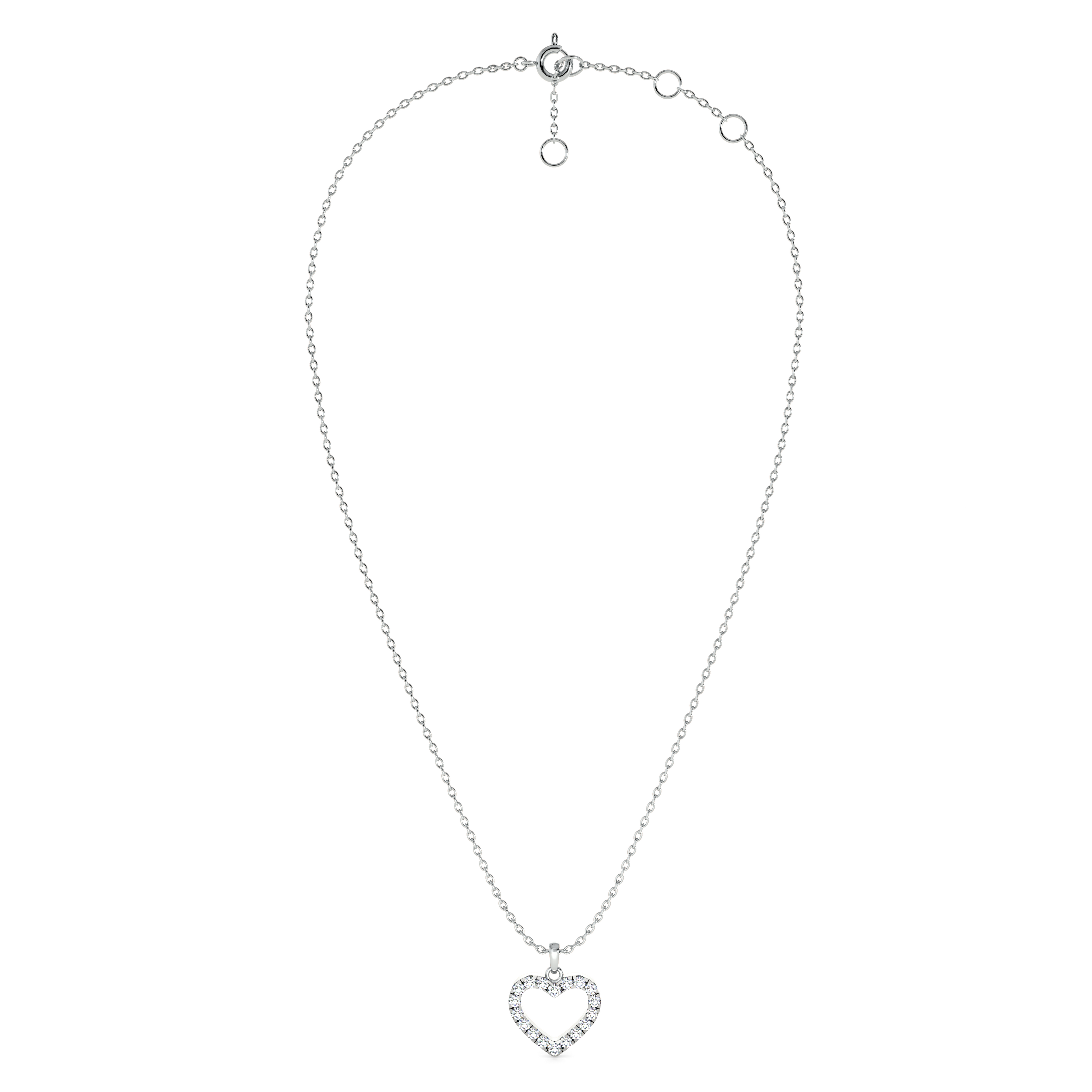 Infinite Love Frame 9KT Gold Lab Grown Diamond Necklace
