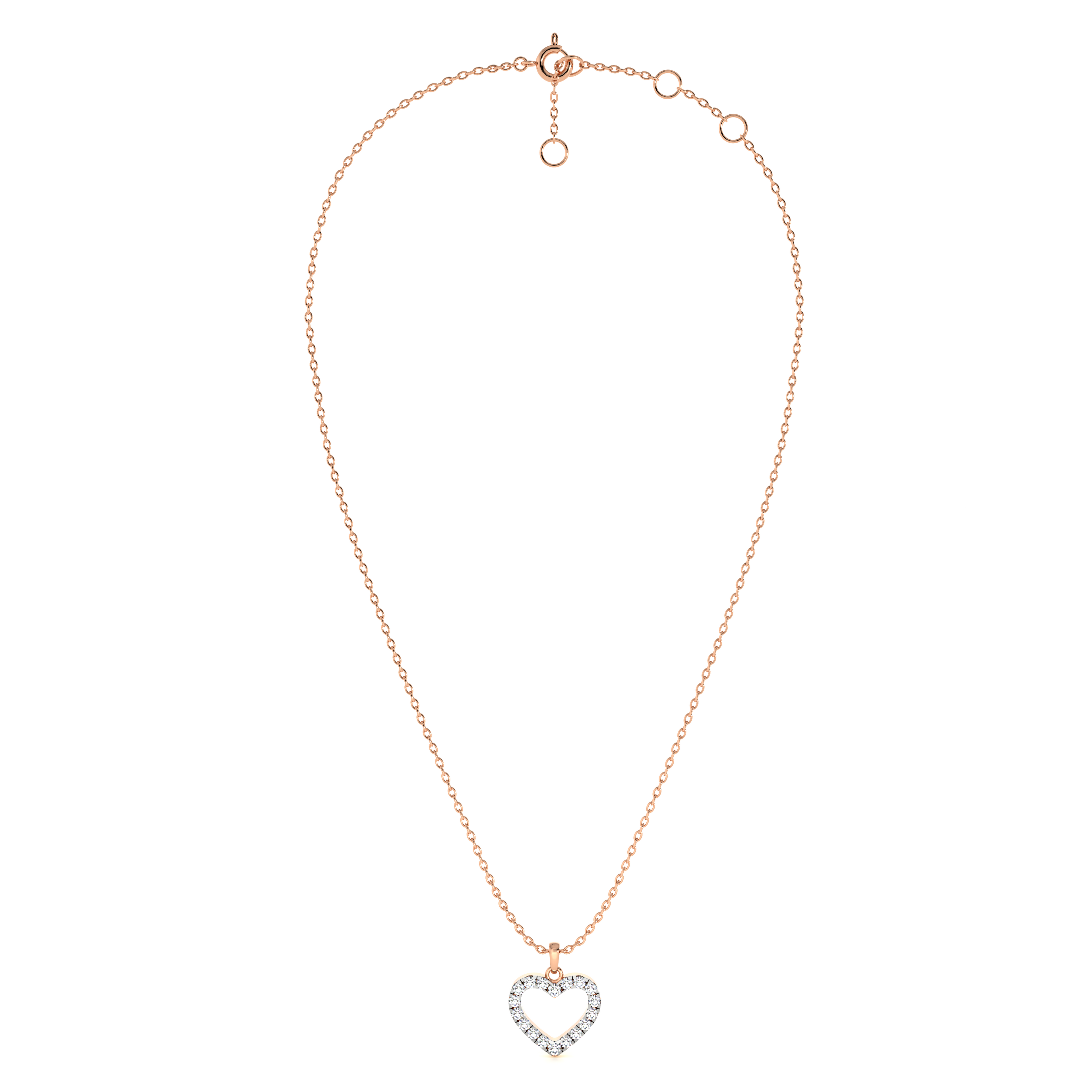 Infinite Love Frame 9KT Gold Lab Grown Diamond Necklace