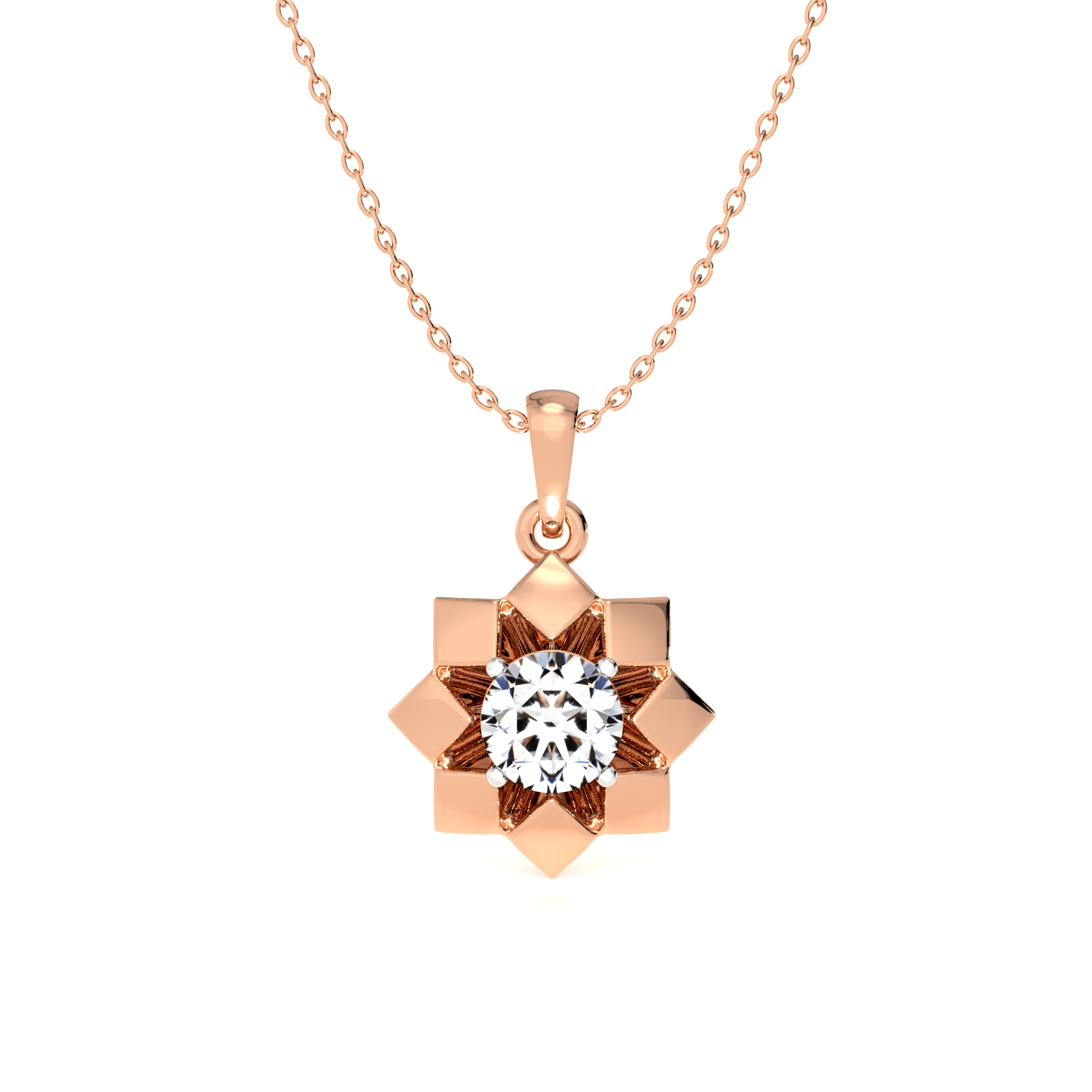 Galaxy Star 9KT Gold Lab Grown Diamond Pendant