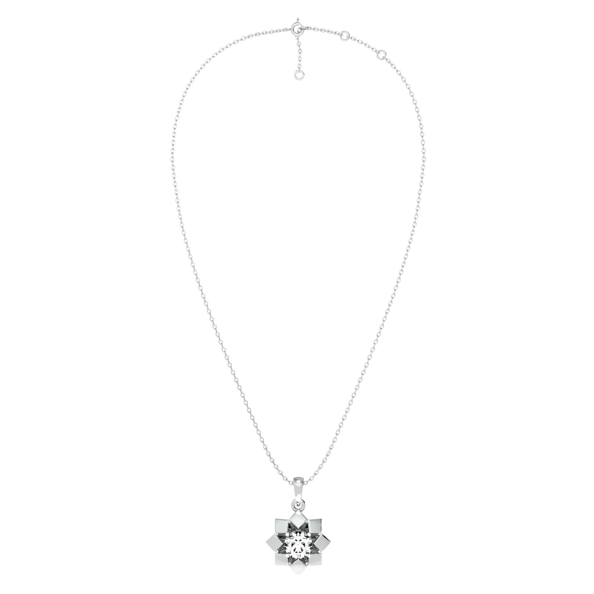 Galaxy Star 9KT Gold Lab Grown Diamond Pendant