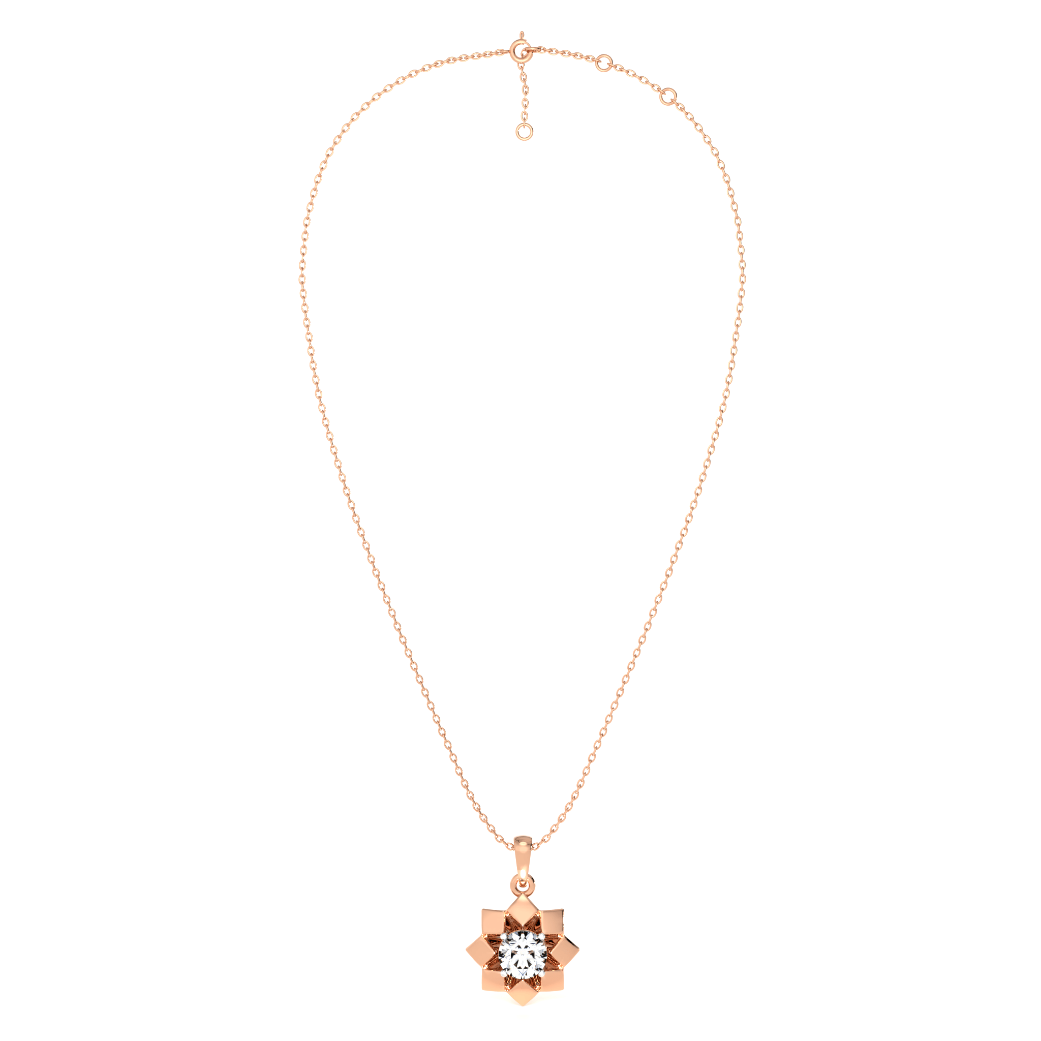Galaxy Star 9KT Gold Lab Grown Diamond Pendant